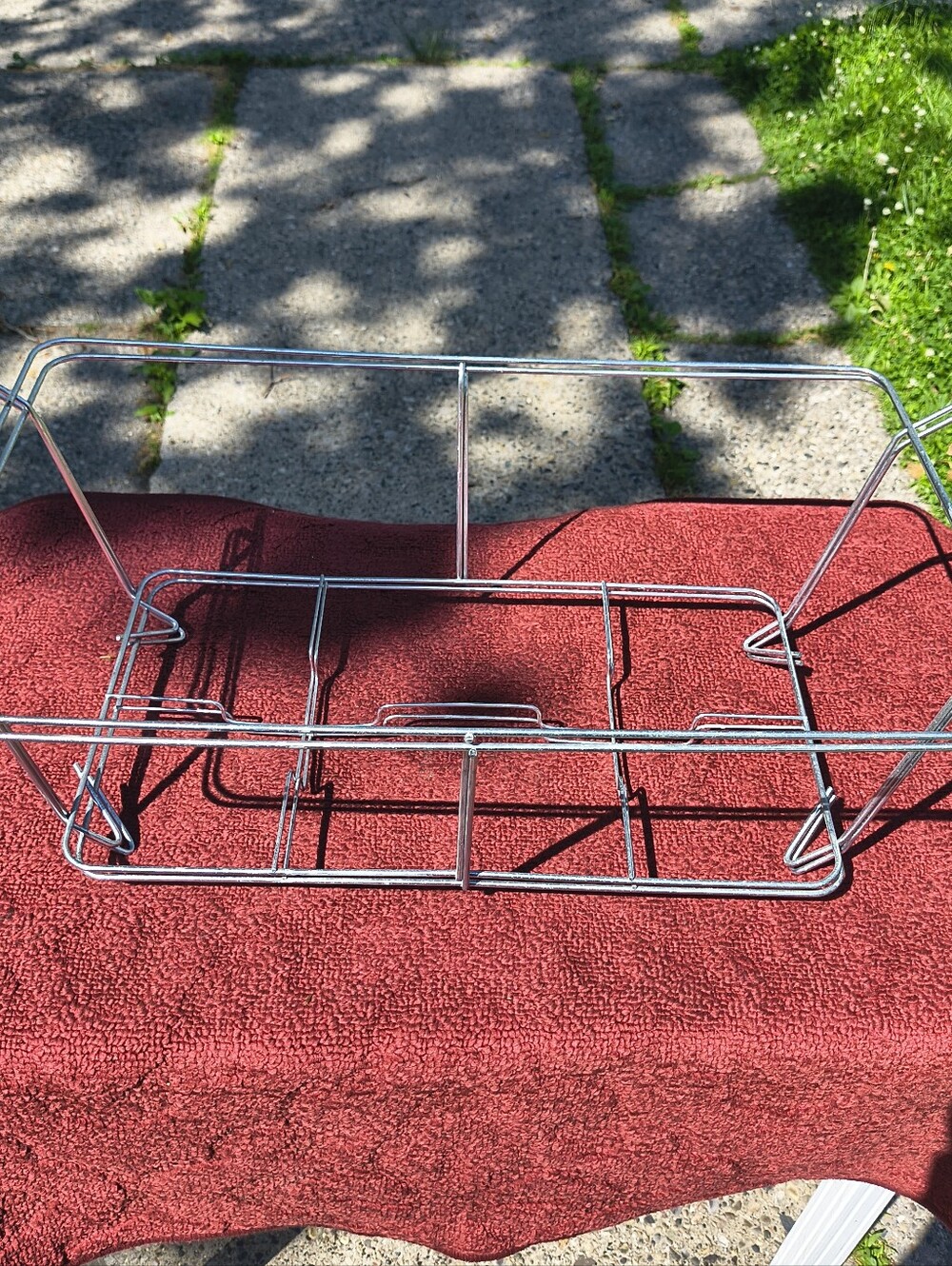 Wrought Iron Buffet Food Warmer Stand Tiered Server Tea Light Warming Rack Black